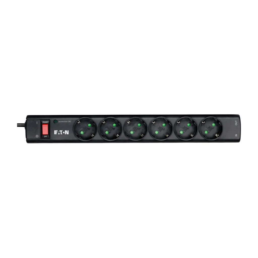 Eaton Zaštitna Letva 6 utičnica, Tel & Internet, 10A, Schuko, DIN - image 1