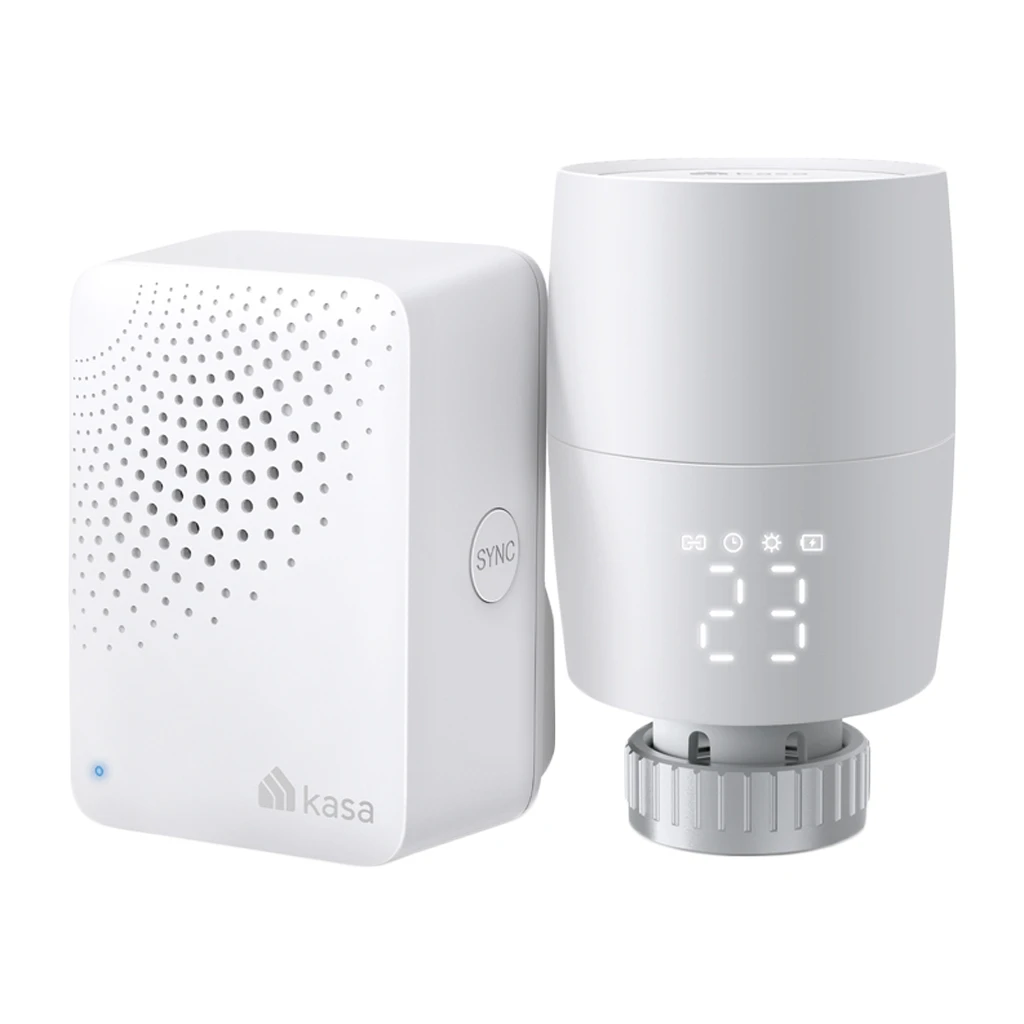 KE100 KIT Kasa Smart Thermostatic Radiator Valve Starter Kit;  Precise Temperature Control; Schedule & - image 1