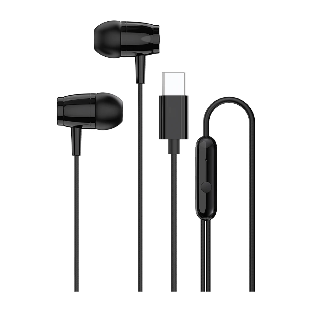 CANYON Slušalice SEP-5 TYPE-C Crne - Ugrađeni mikrofon, Stereo zvuk, Dugmići za kontrolu, Prijanjajući oblik - image 1
