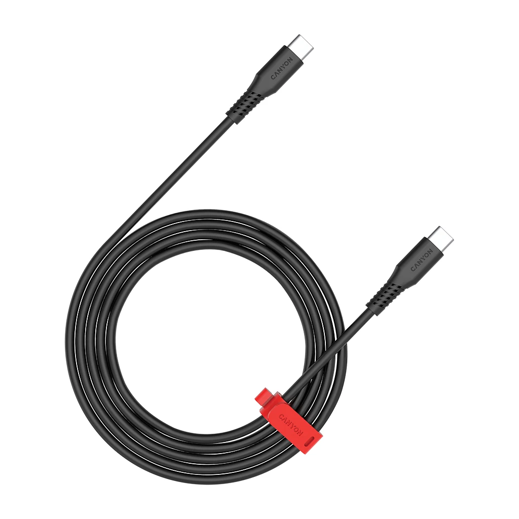 CANYON kabl za punjenje USB-C PD 60W 2m Crni - Brzo punjenje, Kompaktan dizajn, Izdržljiv, Pogodan za nošenje - image 1