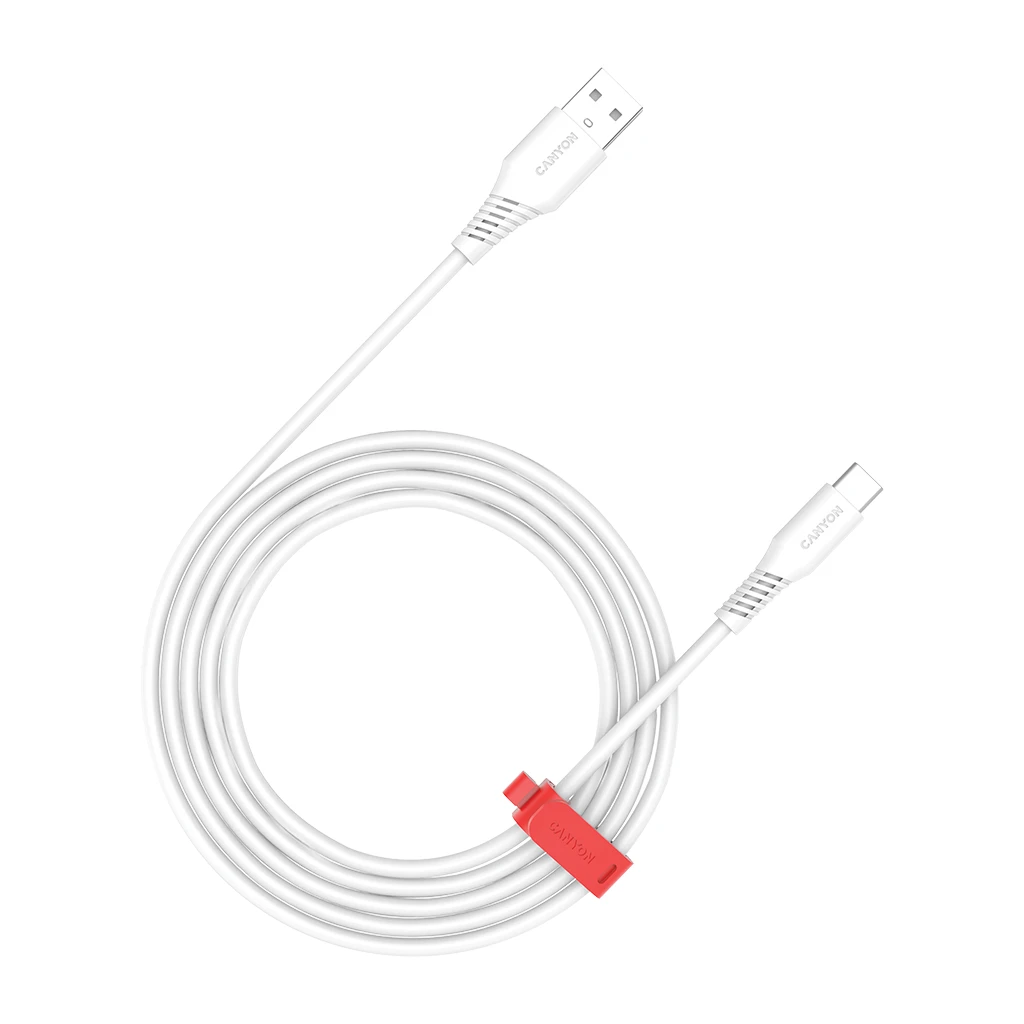 CANYON USB-C na USB-A Kabl 18W 1.2m Bijeli - PD 18W, USB 3.2 Gen 1, Muški na Ženski, 1.2m Dužina - image 1