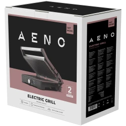 AENO Electric Grill EG2: 2000W Temperature regulation Max opening angle -180° Plate size 290*234mm - thumbnail 6