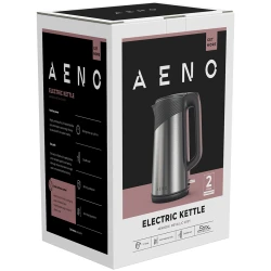 AENO Electric Kettle EK3: 1850-2200W 1.7L Strix Double-walls Non-heating body Auto Power Off Dry tank - thumbnail 5