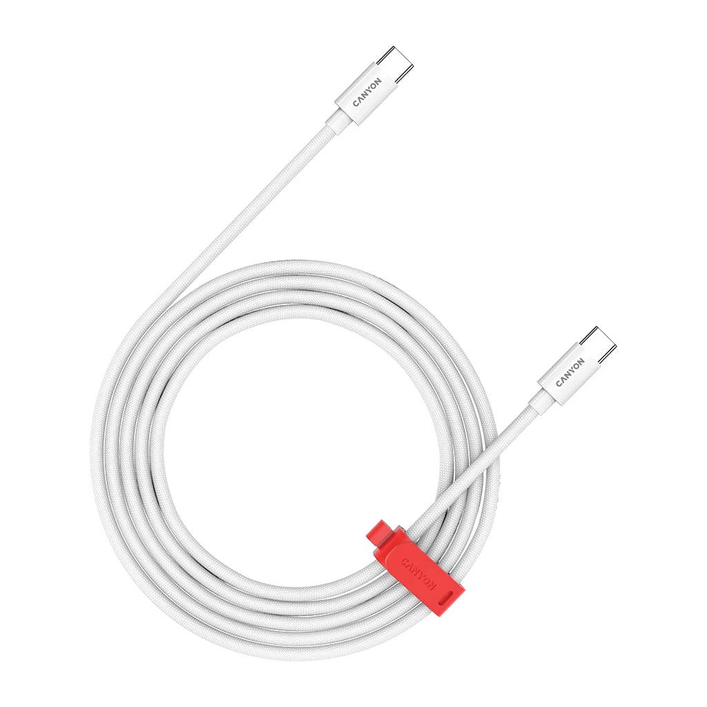 CANYON cable CC100AB C-C 100W Braided 1.2m White - image 1