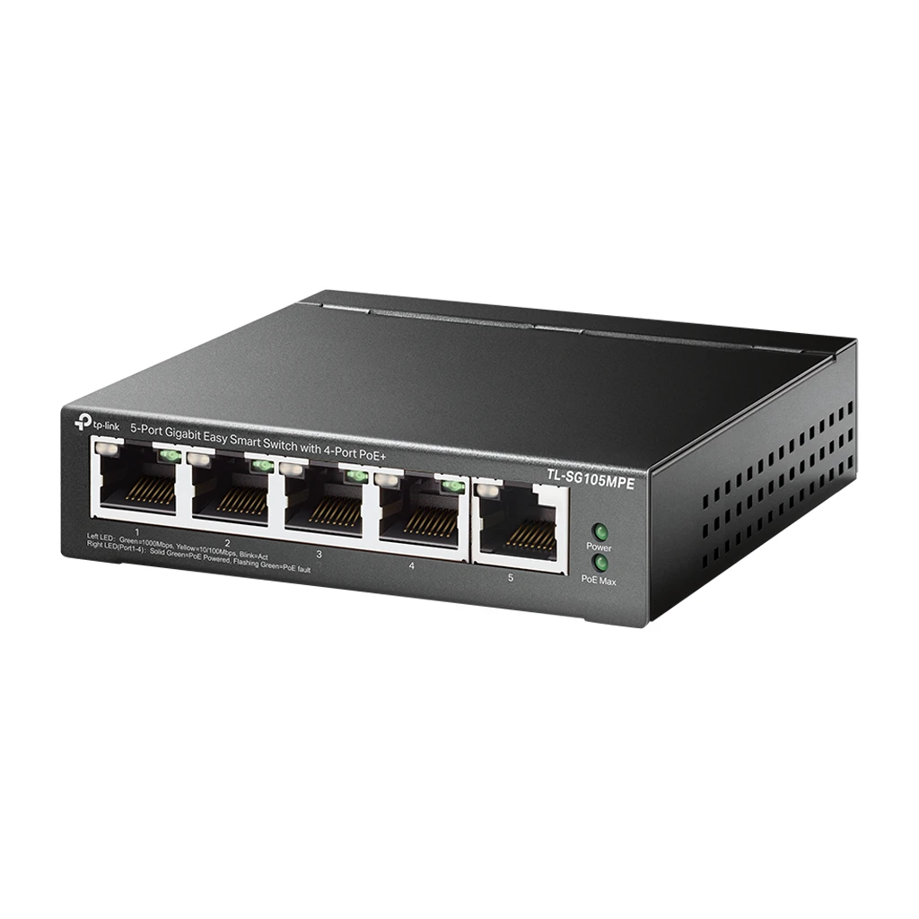 5-Port Gigabit Easy Smart Switch with 4-Port PoE+ 4× Gigabit PoE+ Ports 1× Gigabit Non-PoE - image 1