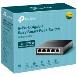 5-Port Gigabit Easy Smart Switch with 4-Port PoE+ 4× Gigabit PoE+ Ports 1× Gigabit Non-PoE - thumbnail 2