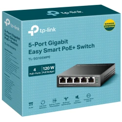 5-Port Gigabit Easy Smart Switch with 4-Port PoE+ 4× Gigabit PoE+ Ports 1× Gigabit Non-PoE - thumbnail 2
