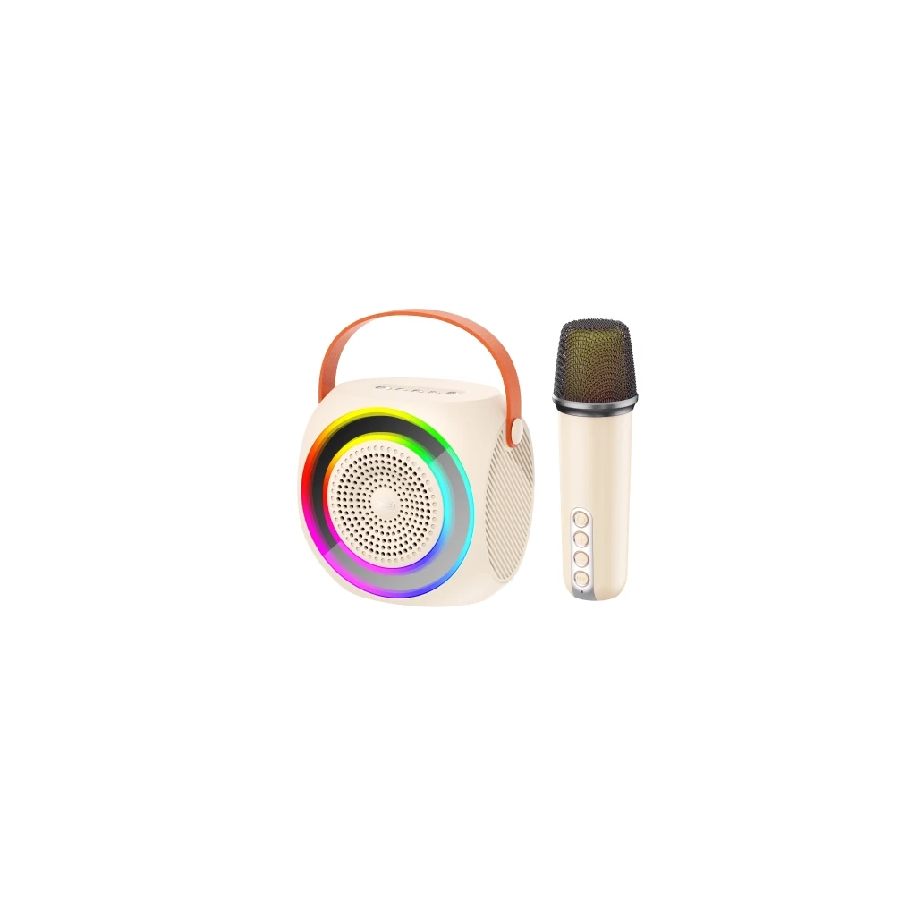 XO Bluetooth Speaker Dazzling + Karaoke MIC F42 White - image 1