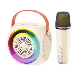 XO Bluetooth Speaker Dazzling + Karaoke MIC F42 White - thumbnail 1