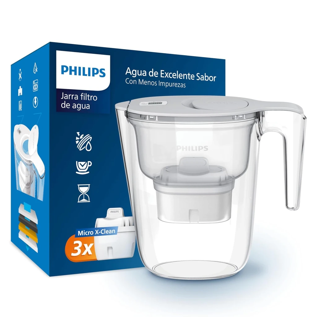 Philips Bokal za filitriranje vode AWP2933WHT3/31 - Uklanja nepoželjne mirise i ukuse, 2 dodatna filtera - image 1