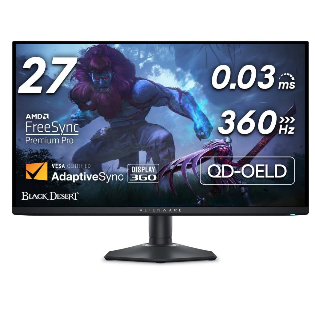 Alienware AW2725DF 27" QHD 360Hz Anti-Reflective Gaming Monitor - 2560x1440, 16:9, 1000:1, 400 cd/m2 - image 1
