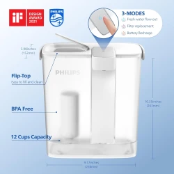 Philips Instant Spremnik za Filtriranje Vode AWP2980/10 - 3 Filtera, Kapacitet 3.6L - thumbnail 4