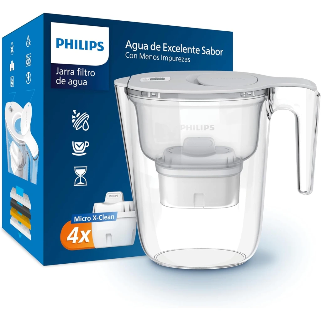 Philips Bokal za Filtriranje Vode AWP2933WHT4/10 (3 Dodatna Filtera) - Zdravija Voda, Ukusni Napici, Manje Plastike - image 1