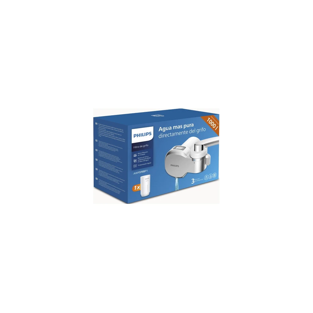 PHILIPS Filter za slavinu AWP3705P1/10 - Uklanja 99% bakterija, olova i klorida, 3 nivoa filtracije - image 1