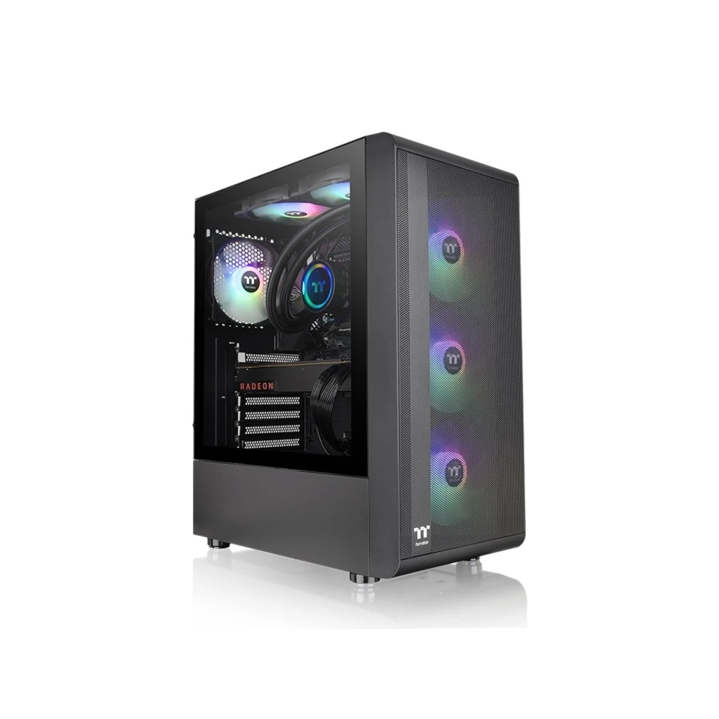 Thermaltake S200 TG ARGB Mid tower case, 3x ARGB 120mm Lite fan - image 1