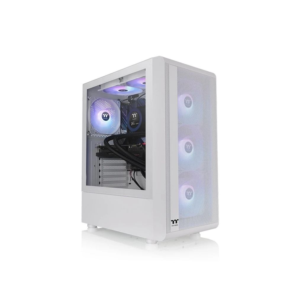 Thermaltake S200 TG ARGB Snow Mid tower, 3x ARGB 120mm Lite front fans - image 1