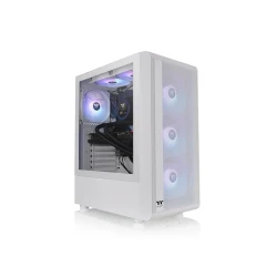 Thermaltake S200 TG ARGB Snow Mid tower, 3x ARGB 120mm Lite front fans - thumbnail 1