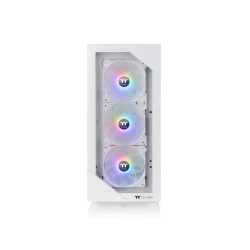 Thermaltake View 200 ARGB Snow Mid tower, tempered glass, 3x 120mm ARGB Lite fan - thumbnail 2