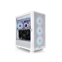 Thermaltake S250 TG ARGB SnowMid tower case, white,4x CT120 ARGB white fans - thumbnail 2