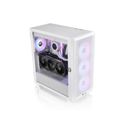 Thermaltake S250 TG ARGB SnowMid tower case, white,4x CT120 ARGB white fans - thumbnail 4