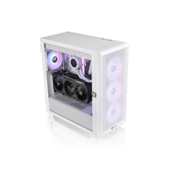 Thermaltake S250 TG ARGB SnowMid tower case, white,4x CT120 ARGB white fans - thumbnail 4