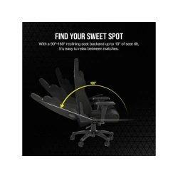Corsair TC100 Gaming ChairRelaxed, Fabric Black/Black120kg - thumbnail 5