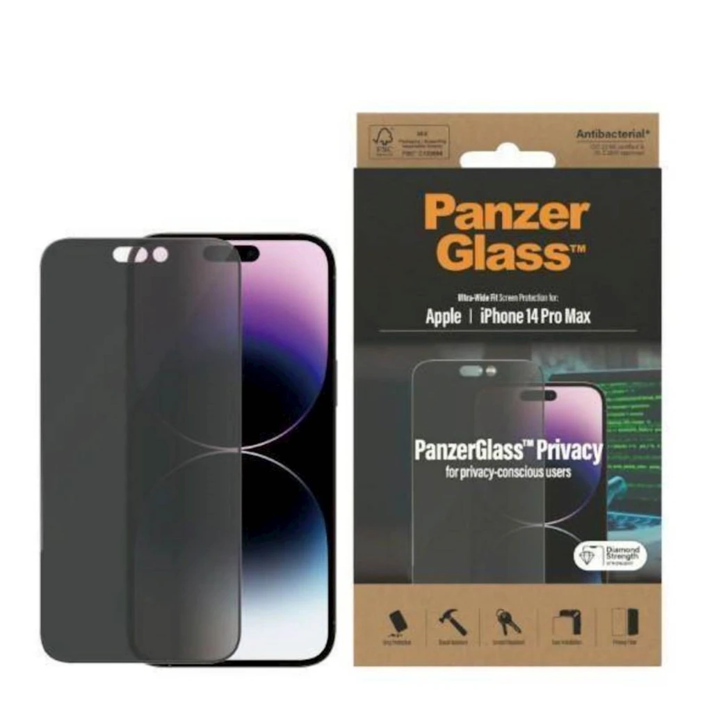 Zaštitno staklo PanzerGlass iPhone 14 Pro Max Privacy - image 1