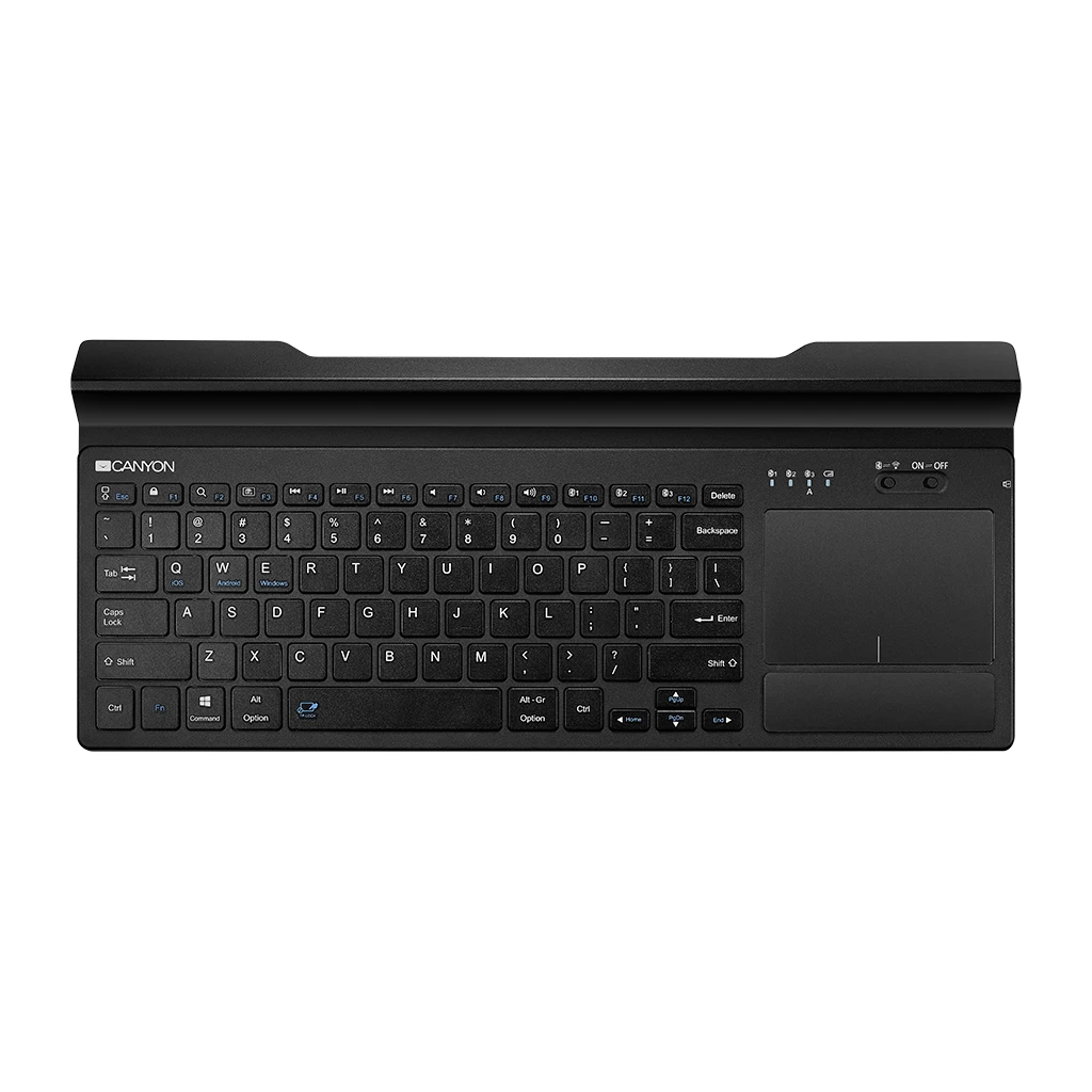 CANYON Bežična Tastatura HBTK7 EN Touch Wireless Black - Kompaktna, Višefunkcionalna, Tiha - image 1