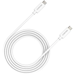 CANYON cable UC-42 USB-C to USB-C 240W 20Gbps 4k 2m White - thumbnail 1