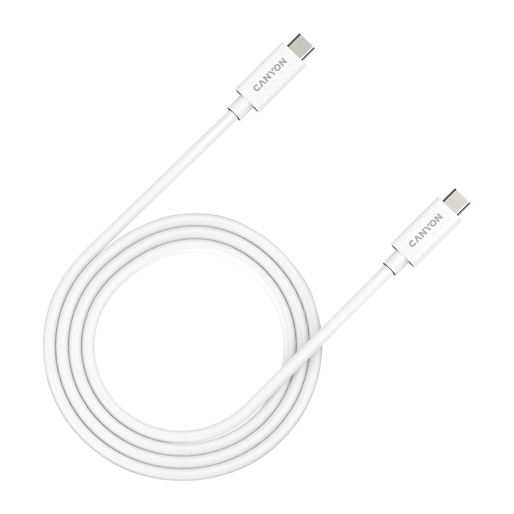 CANYON cable UC-44 USB-C to USB-C 240W 40Gbps 4k 1m White - image 1