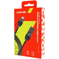 CANYON cable UC-5 USB-C 10W 1m Dark Grey - thumbnail 2
