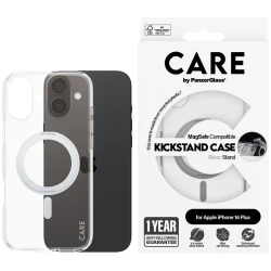 CARE by PanzerGlass Feature Case Transparent w. Silver Kickstand & MagSafe iPhone 16 Plus - thumbnail 1