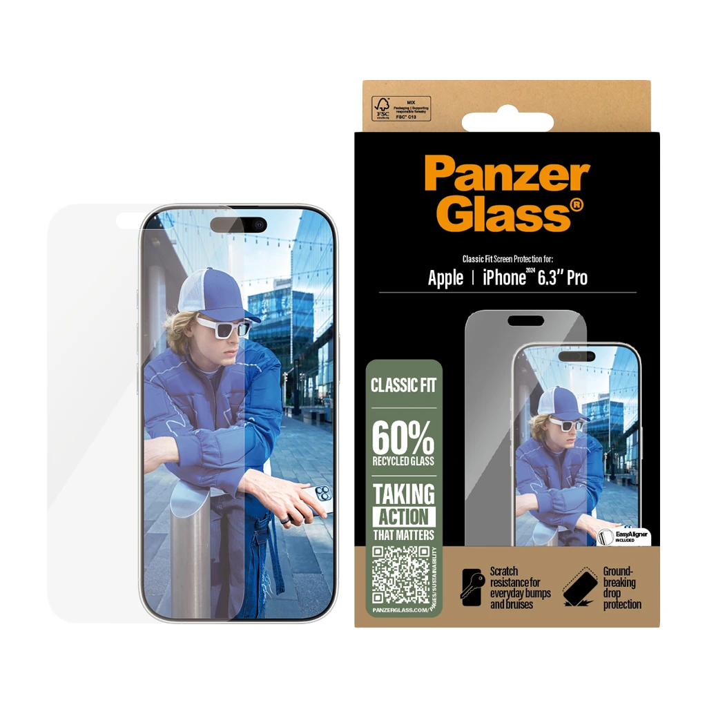 PanzerGlass Screen Protector iPhone 16 Pro  | Classic Fit - image 1