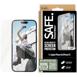 SAFE. by PanzerGlass Screen Protector iPhone 16 | Ultra-Wide Fit - thumbnail 1