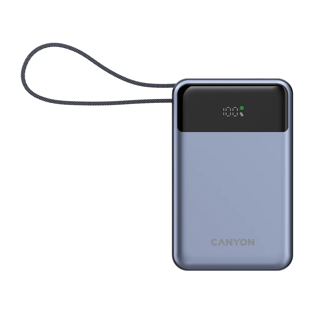 CANYON power bank OnPower 600 built-in cable 20000 mAh PD65W Dark Grey - image 1