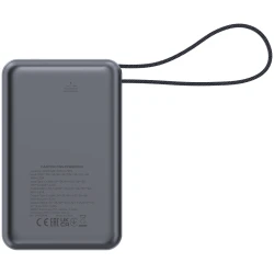 CANYON power bank OnPower 600 built-in cable 20000 mAh PD65W Dark Grey - thumbnail 5