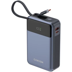 CANYON power bank OnPower 600 built-in cable 20000 mAh PD65W Dark Grey - thumbnail 6
