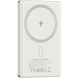 CANYON power bank OnPower 505 slim Magsafe 5000 mAh PD20W Beige - thumbnail 4