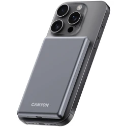 CANYON power bank OnPower 505 slim Magsafe 5000 mAh PD20W Dark Grey - thumbnail 6