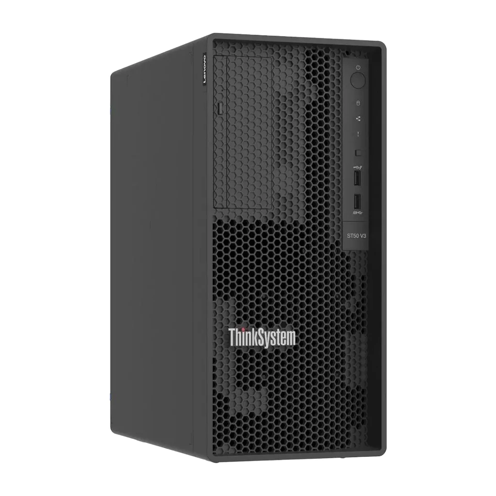 Lenovo ThinkSystem ST50 v3 Tower Server - Xeon E-2414 4C, 16GB RAM, 1TB SSD - image 1