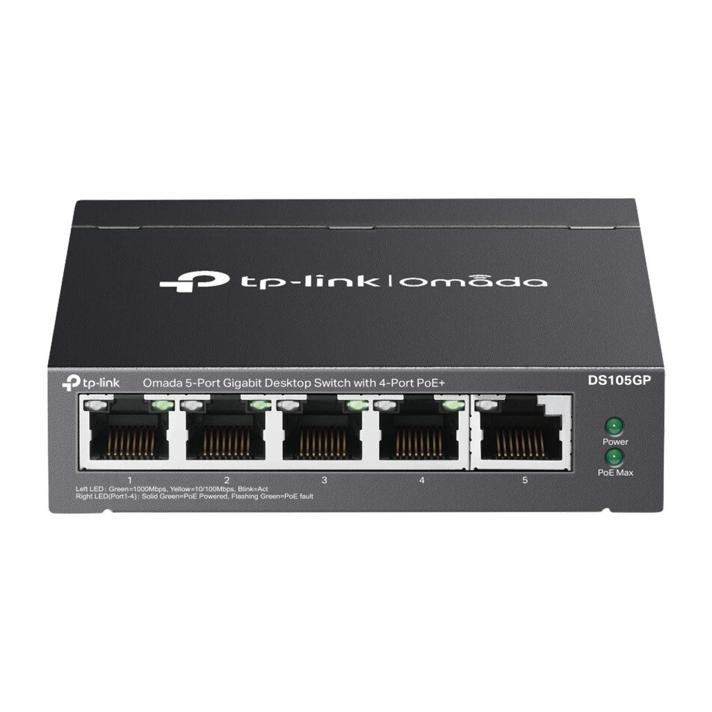 Omada 5-Port Gigabit Desktop Switch with  4-Port PoE+  PORT: 4× Gigabit PoE+ Ports - image 1