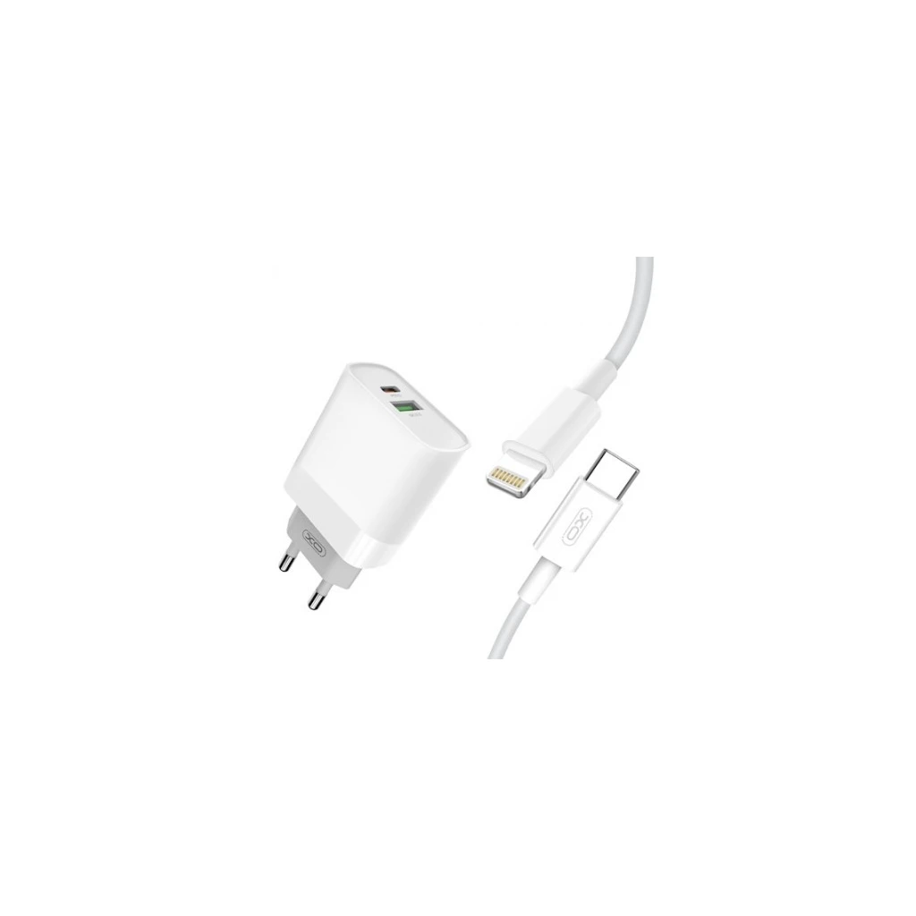 XO Charger L64 QC3.0+PD Fast Charger + Lightning cable - image 1
