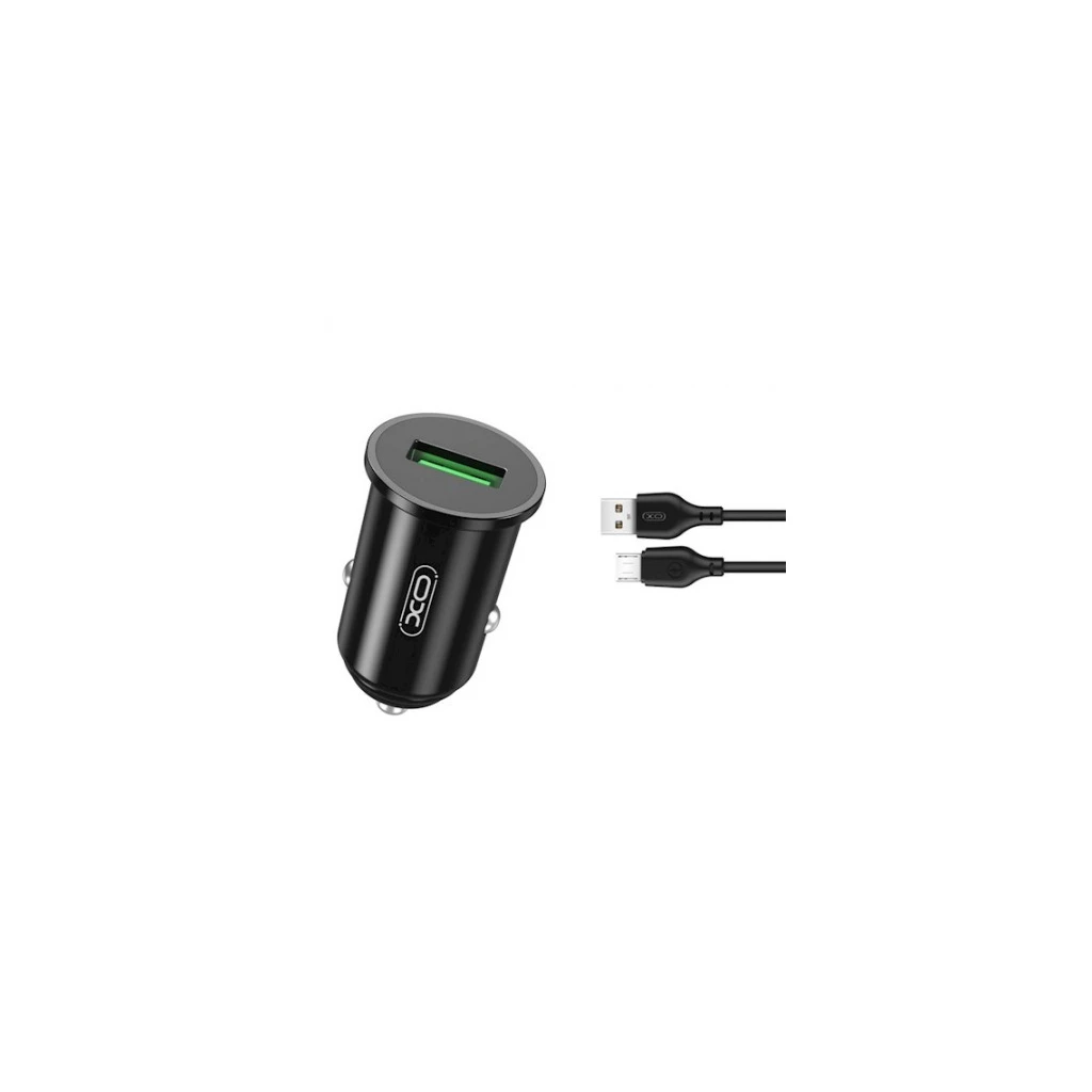 XO TZ12 Car charger QC3.0 18W + Micro USB Cable 1m - image 1