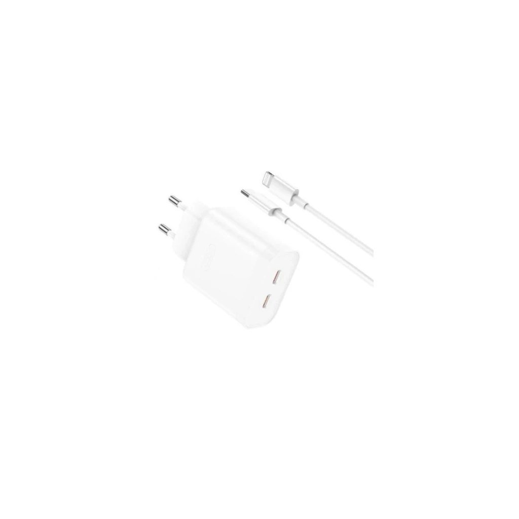 XO L105 35W Dual Type-C Fast Charger + Lightning cable - image 1