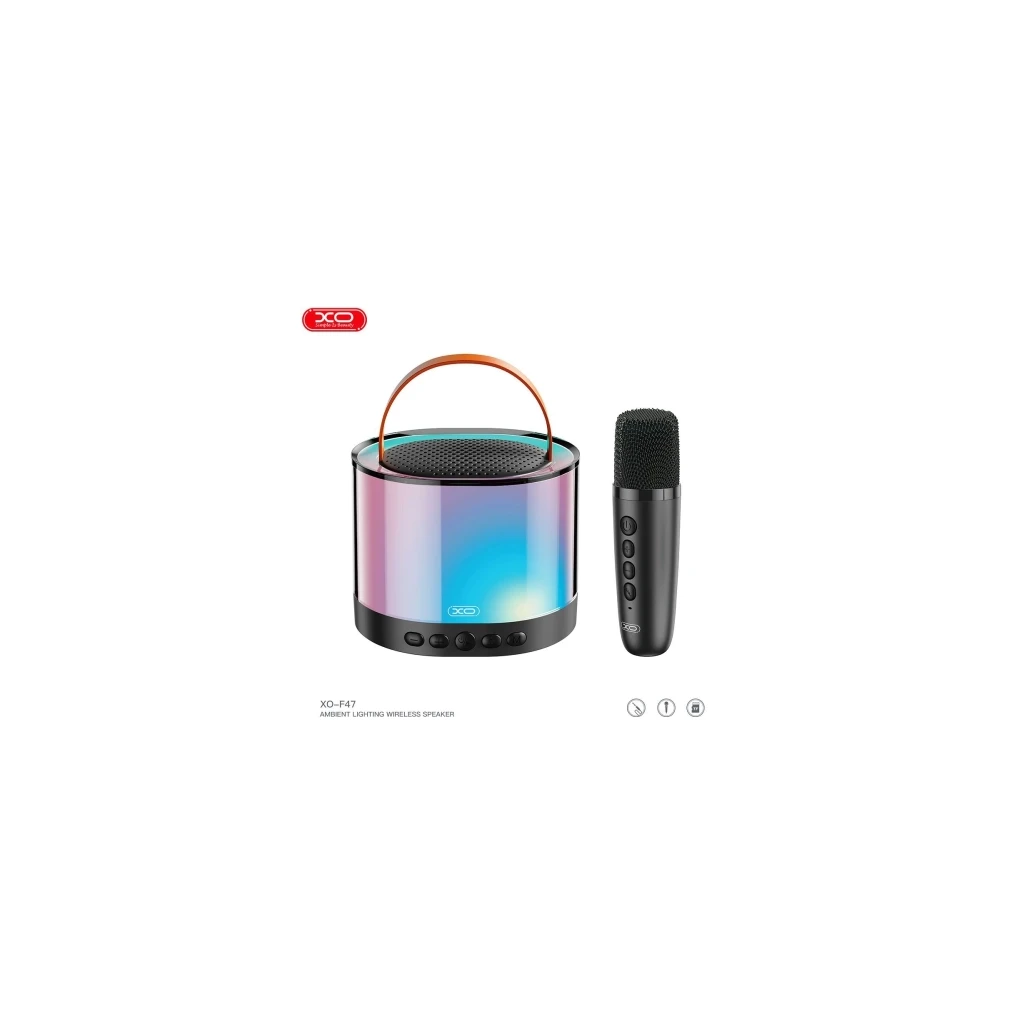 XO Bluetooth Speaker Aurora + Karaoke MIC F47 Black - image 1