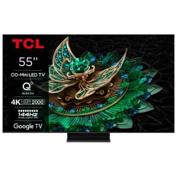 TCL 55"C765 QD-Mini LED 4K TVHDR 2400 nits; QLED PRO;ONKYO 2.1ch; 144Hz VRR; Google TV - thumbnail 1