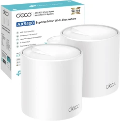 TP-Link Deco X60 2-pack AX5400 Cjelodomski Mesh WiFi 6 Sistem - 5400 Mbps, 4 Antene, Qualcomm CPU - thumbnail 1