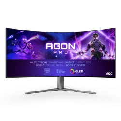 AOC Zakrivljeni OLED Monitor AG456UCZD AGON PRO 44.5" 3440x1440 240Hz 0.03ms HDR 10 - thumbnail 1