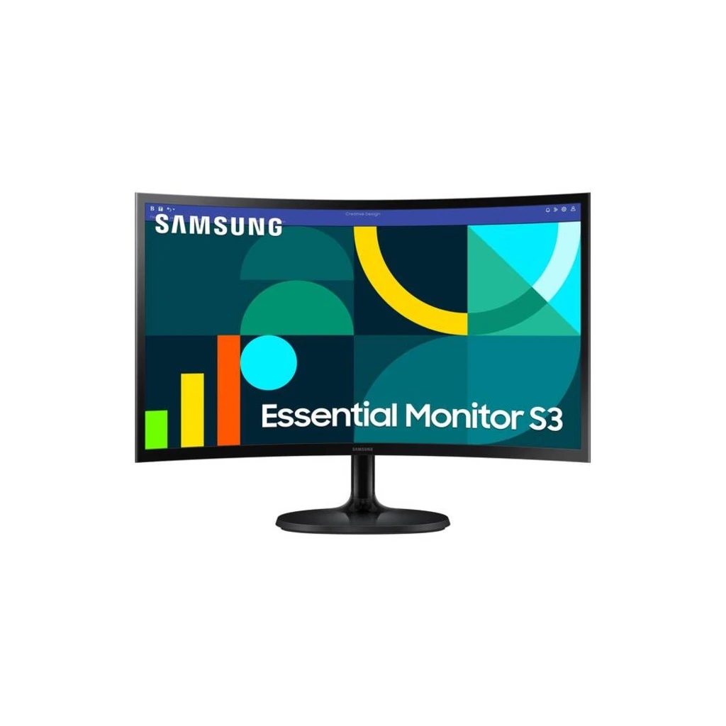 24" FHD Zakrivljeni Monitor S3VA, 1920x1080, 3000:1, 100Hz4ms, 250cd, VGA, HDMI, VESA, crna - image 1