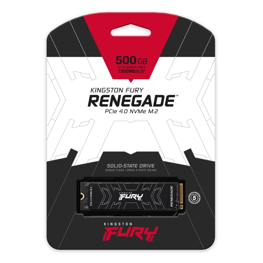 Kingston SSD 500GB NVMe M.2Fury Renegade, PCIe 4.0R/W : 7300/3900MB/s - image 1